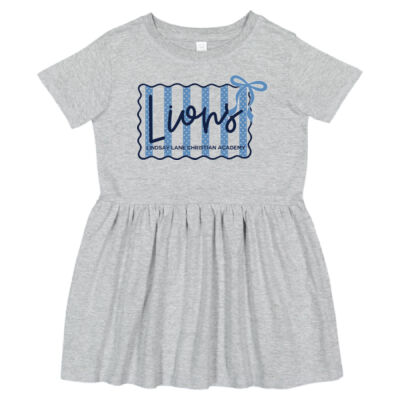 Dots & Stripes Lions  - Toddler Fine Jersey Dress Thumbnail