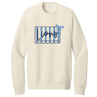 Dots & Stripes Lions  - Unisex Sponge Fleece Raglan Sweatshirt Thumbnail