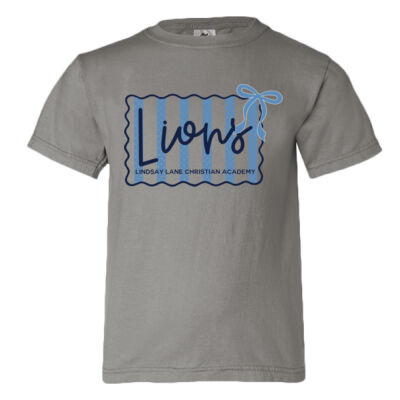 Dots & Stripes Lions  - Youth Garment Dyed Ringspun T-Shirt Thumbnail