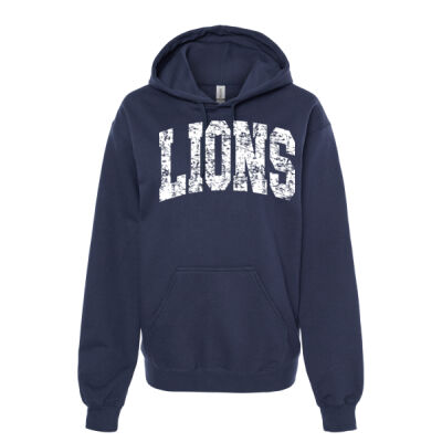 ARCHED DISTRESS LIONS  - Softstyle® Midweight Hooded Sweatshirt Thumbnail