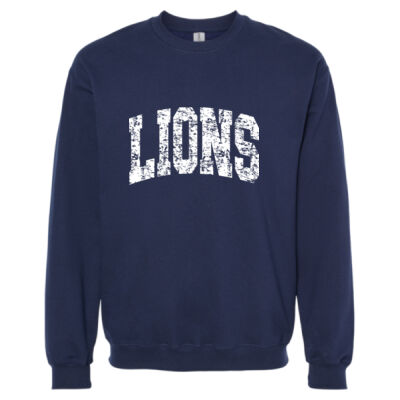 ARCHED DISTRESS LIONS  - Softstyle® Crewneck Sweatshirt Thumbnail