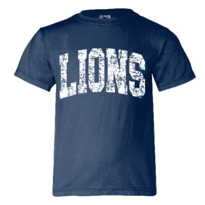 ARCHED DISTRESS LIONS  - Youth Garment Dyed Ringspun T-Shirt Thumbnail