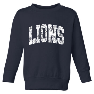 ARCHED DISTRESS LIONS  - Toddler Fleece Crewneck Sweatshirt Thumbnail