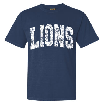 ARCHED DISTRESS LIONS  - Garment Dyed Heavyweight Ringspun Short Sleeve Shirt Thumbnail
