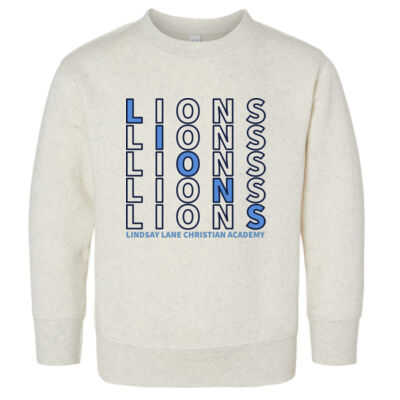 LIONS REPEAT - Toddler Fleece Crewneck Sweatshirt Thumbnail