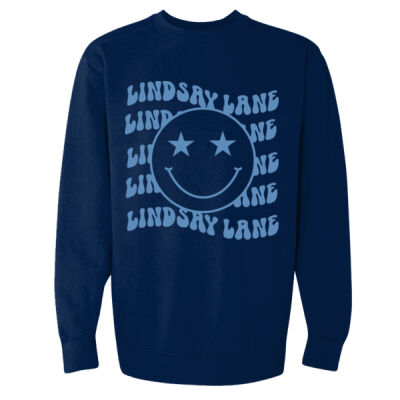 LINDSAY LANE SMILE  - Garment Dyed Ringspun Crewneck Sweatshirt Thumbnail
